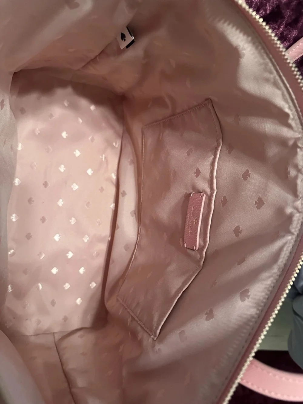 Kate Spade New York Flash Glitter Pink Tote Saffiano EUC